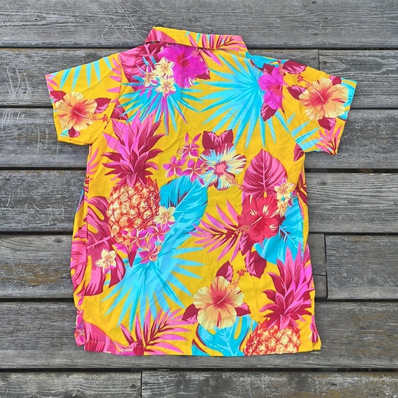 Pink & Yellow Tropical Vacation Shirt - Picture 6 of 8